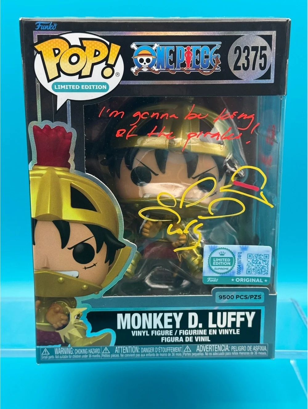Colleen Clinkenbeard Signed LE 9500 Luffy #8 ever signed One Piece Funko MAS COA